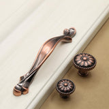 Max Antique Zinc Alloy Double Hole Drawer Cabinet Door Red Bronze Handle Style G - Aladdin Shoppers