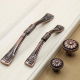 Max Antique Zinc Alloy Double Hole Drawer Cabinet Door Red Bronze Handle Style I - Aladdin Shoppers
