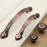 Max Antique Zinc Alloy Double Hole Drawer Cabinet Door Red Bronze Handle Style L - Aladdin Shoppers