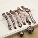 Max Antique Zinc Alloy Double Hole Drawer Cabinet Door Red Bronze Handle Style L - Aladdin Shoppers