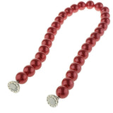 Max Artificial Magnetic Pearl Curtain Tiebacks Drapery Buckles Clips Wine Red - Aladdin Shoppers