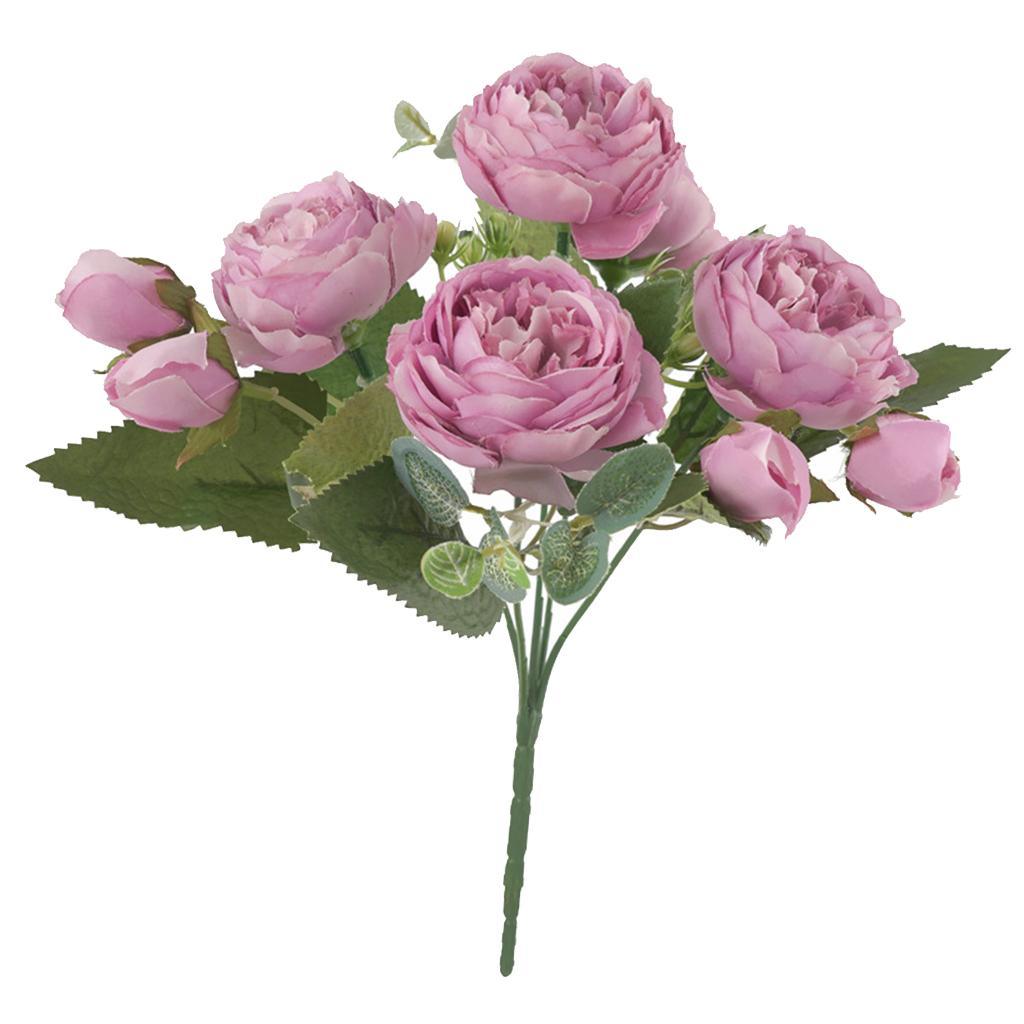 Max Artificial Silk Peony Bridal Bouquets for Wedding Home Decoration New Purple - Aladdin Shoppers