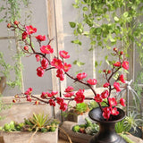 Max Artificial Silk Plastic Plum Bouquet Blossom Branch DIY Home Decor Rose Red - Aladdin Shoppers