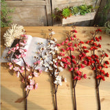 Max Artificial Silk Plastic Plum Bouquet Blossom Branch DIY Home Decor Rose Red - Aladdin Shoppers