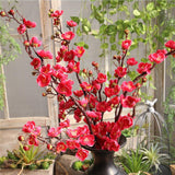 Max Artificial Silk Plastic Plum Bouquet Blossom Branch DIY Home Decor Rose Red - Aladdin Shoppers