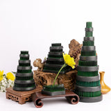 Max Assorted Ikebana Kenzan Flower Frog Arrangment Green 102mm (4 inch) Dia - Aladdin Shoppers