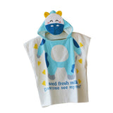 Max Baby Dressing Gown Cute Hooded Bathrobe Towel Boy Girl Animal Blue Cow - Aladdin Shoppers