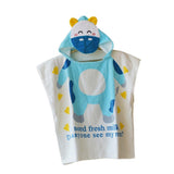 Max Baby Dressing Gown Cute Hooded Bathrobe Towel Boy Girl Animal Blue Cow - Aladdin Shoppers