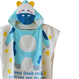 Max Baby Dressing Gown Cute Hooded Bathrobe Towel Boy Girl Animal Blue Cow - Aladdin Shoppers