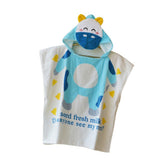 Max Baby Dressing Gown Cute Hooded Bathrobe Towel Boy Girl Animal Blue Cow - Aladdin Shoppers