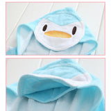 Max Baby Dressing Gown Cute Hooded Bathrobe Towel Boy Girl Animal Blue Penguin - Aladdin Shoppers