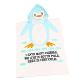 Max Baby Dressing Gown Cute Hooded Bathrobe Towel Boy Girl Animal Blue Penguin - Aladdin Shoppers