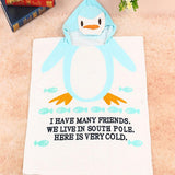Max Baby Dressing Gown Cute Hooded Bathrobe Towel Boy Girl Animal Blue Penguin - Aladdin Shoppers