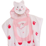 Max Baby Dressing Gown Cute Hooded Bathrobe Towel Boy Girl Animal Pink Cat - Aladdin Shoppers