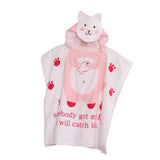 Max Baby Dressing Gown Cute Hooded Bathrobe Towel Boy Girl Animal Pink Cat - Aladdin Shoppers