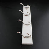 Max Bamboo Clothes Hooks Wall Mounted Coat Rack Organizer Hanger 4 Hooks Coffee - Aladdin Shoppers