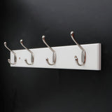 Max Bamboo Clothes Hooks Wall Mounted Coat Rack Organizer Hanger 4 Hooks Coffee - Aladdin Shoppers