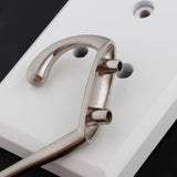 Max Bamboo Clothes Hooks Wall Mounted Coat Rack Organizer Hanger 4 Hooks White - Aladdin Shoppers