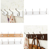 Max Bamboo Clothes Hooks Wall Mounted Coat Rack Organizer Hanger 4 Hooks White - Aladdin Shoppers