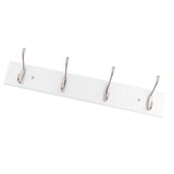 Max Bamboo Clothes Hooks Wall Mounted Coat Rack Organizer Hanger 4 Hooks White - Aladdin Shoppers
