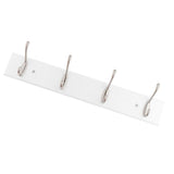 Max Bamboo Clothes Hooks Wall Mounted Coat Rack Organizer Hanger 4 Hooks White - Aladdin Shoppers