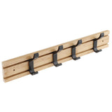 Max Bamboo Coat Hook Rack Rail Wall Mounted for Keys Coat Scarf Handbag 4 Hooks - Aladdin Shoppers