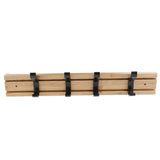 Max Bamboo Coat Hook Rack Rail Wall Mounted for Keys Coat Scarf Handbag 4 Hooks - Aladdin Shoppers