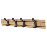 Max Bamboo Coat Hook Rack Rail Wall Mounted for Keys Coat Scarf Handbag 4 Hooks - Aladdin Shoppers
