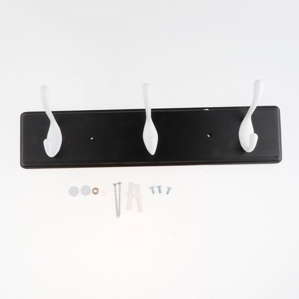 Max Bamboo Coat Rack Simple Coat Rack Bag Rack Bamboo Color 3 Hooks Black - Aladdin Shoppers