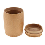 Max Bamboo Round Tea Jar Candies Container Teaware Coffee Kitchen Canister b - Aladdin Shoppers