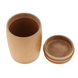 Max Bamboo Round Tea Jar Candies Container Teaware Coffee Kitchen Canister b - Aladdin Shoppers