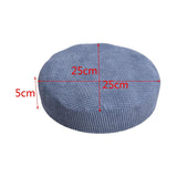 Max Bar Stool Covers Round Chair Seat Cushion Protector Dark Blue 25x25x5cm - Aladdin Shoppers