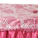 Max Beauty Massage Table Skirt Bed Valance Sheet & Pillow Case Floral-Russet Red - Aladdin Shoppers