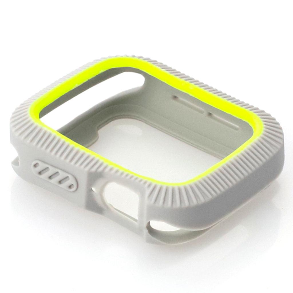 Max Bicolor Soft Silicone Protective Case for Apple Watch 4 40mm Gray+Green - Aladdin Shoppers