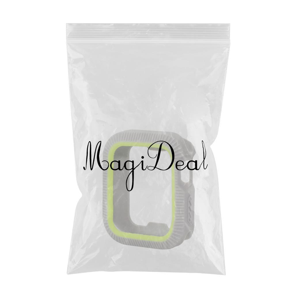 Max Bicolor Soft Silicone Protective Case for Apple Watch 4 40mm Gray+Green - Aladdin Shoppers