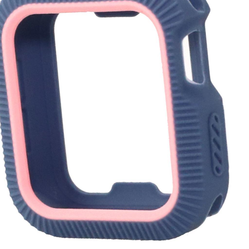 Max Bicolor Soft Silicone Protective Case for Apple Watch 4 40mm Rock Blue+Pink - Aladdin Shoppers