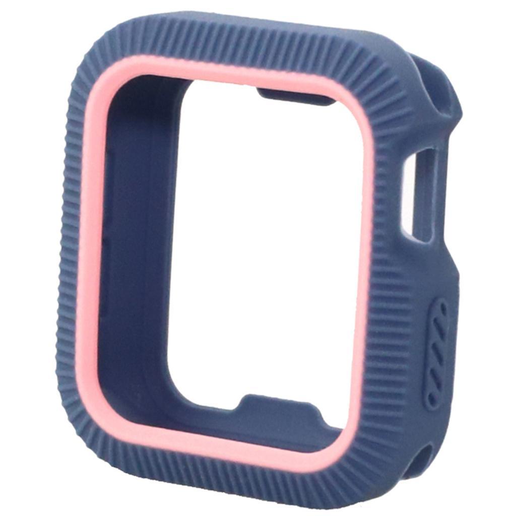 Max Bicolor Soft Silicone Protective Case for Apple Watch 4 40mm Rock Blue+Pink - Aladdin Shoppers