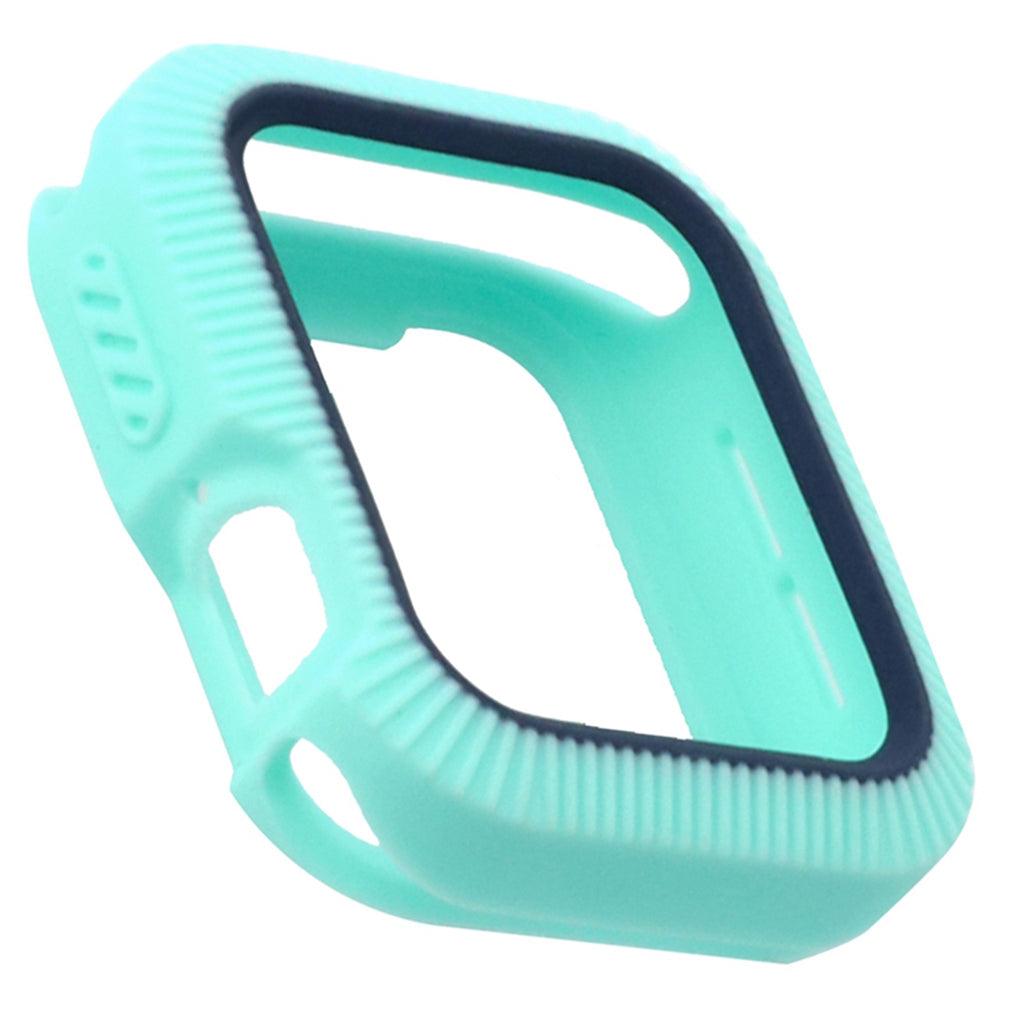 Max Bicolor Soft Silicone Protective Case for Apple Watch 4 40mm Teal+Dark Blue - Aladdin Shoppers