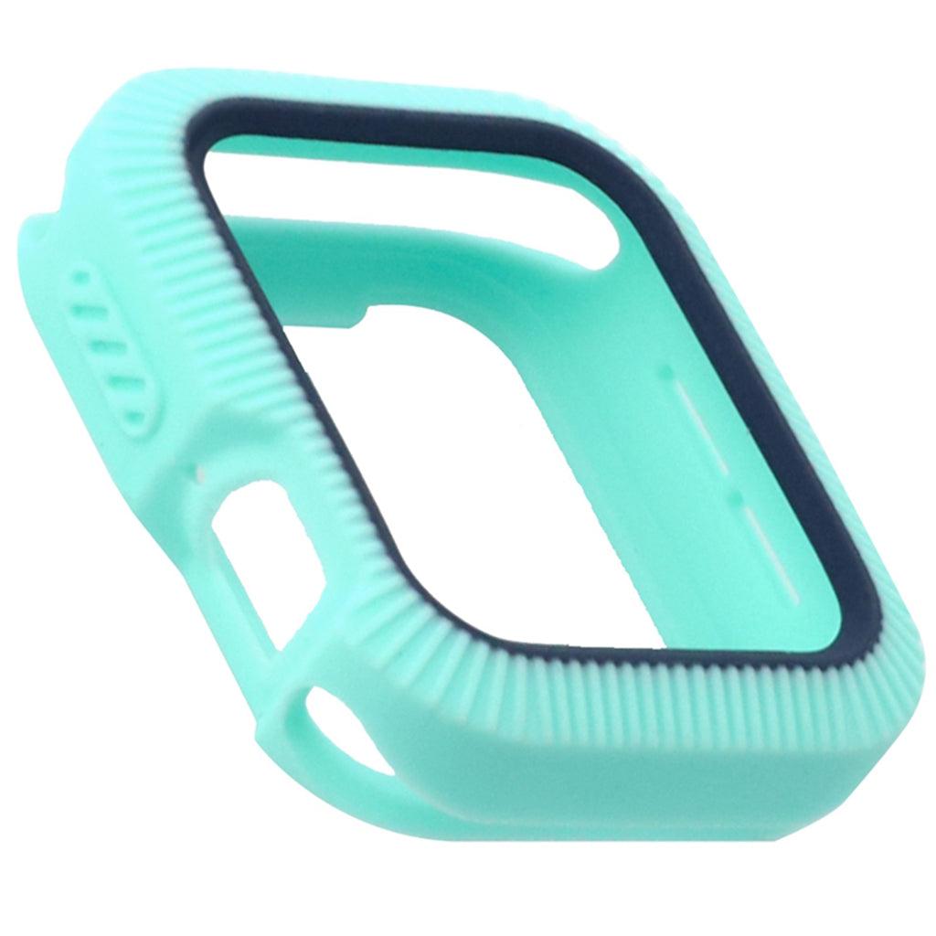 Max Bicolor Soft Silicone Protective Case for Apple Watch 4 40mm Teal+Dark Blue - Aladdin Shoppers