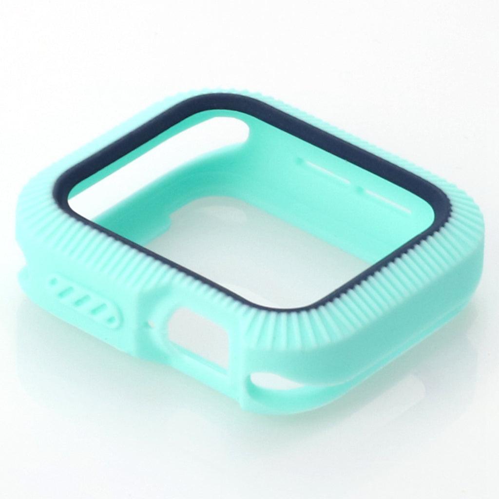 Max Bicolor Soft Silicone Protective Case for Apple Watch 4 40mm Teal+Dark Blue - Aladdin Shoppers