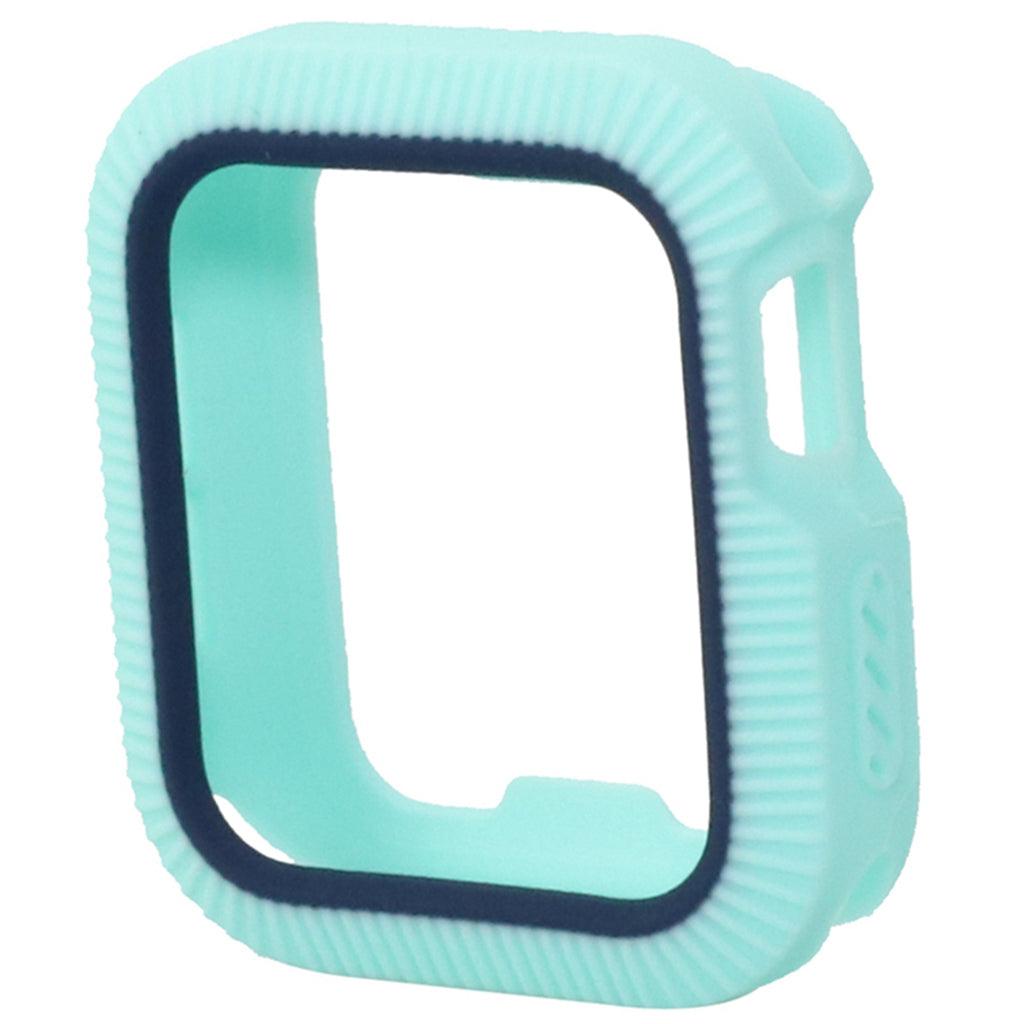 Max Bicolor Soft Silicone Protective Case for Apple Watch 4 40mm Teal+Dark Blue - Aladdin Shoppers