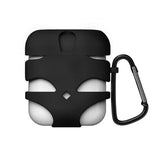 Max Bikini Shape Silicone Protective Case with Keychain for Apple AirPods Black - Aladdin Shoppers