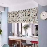 Max Cafe Window Curtain Semi-Sheer Kitchen Curtain Tier Elk - 137x91cm - Aladdin Shoppers