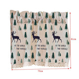 Max Cafe Window Curtain Semi-Sheer Kitchen Curtain Tier Elk - 74x61cm - Aladdin Shoppers