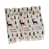 Max Cafe Window Curtain Semi-Sheer Kitchen Curtain Tier Elk - 74x61cm - Aladdin Shoppers