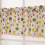 Max Cafe Window Curtain Semi-Sheer Kitchen Curtain Tier Forest Fairy - 137x91cm - Aladdin Shoppers