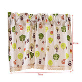 Max Cafe Window Curtain Semi-Sheer Kitchen Curtain Tier Forest Fairy - 74x61cm - Aladdin Shoppers