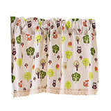 Max Cafe Window Curtain Semi-Sheer Kitchen Curtain Tier Forest Fairy - 74x91cm - Aladdin Shoppers