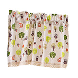 Max Cafe Window Curtain Semi-Sheer Kitchen Curtain Tier Forest Fairy - 74x91cm - Aladdin Shoppers