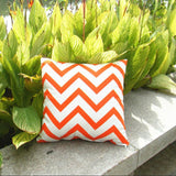 Max Canvas Stripe Printed Throw Pillow Cover Cushion Cover Pillowcase 60cm Orange - Aladdin Shoppers